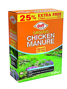 Doff Organic Chicken Manure Box 2.25kg plus 25%