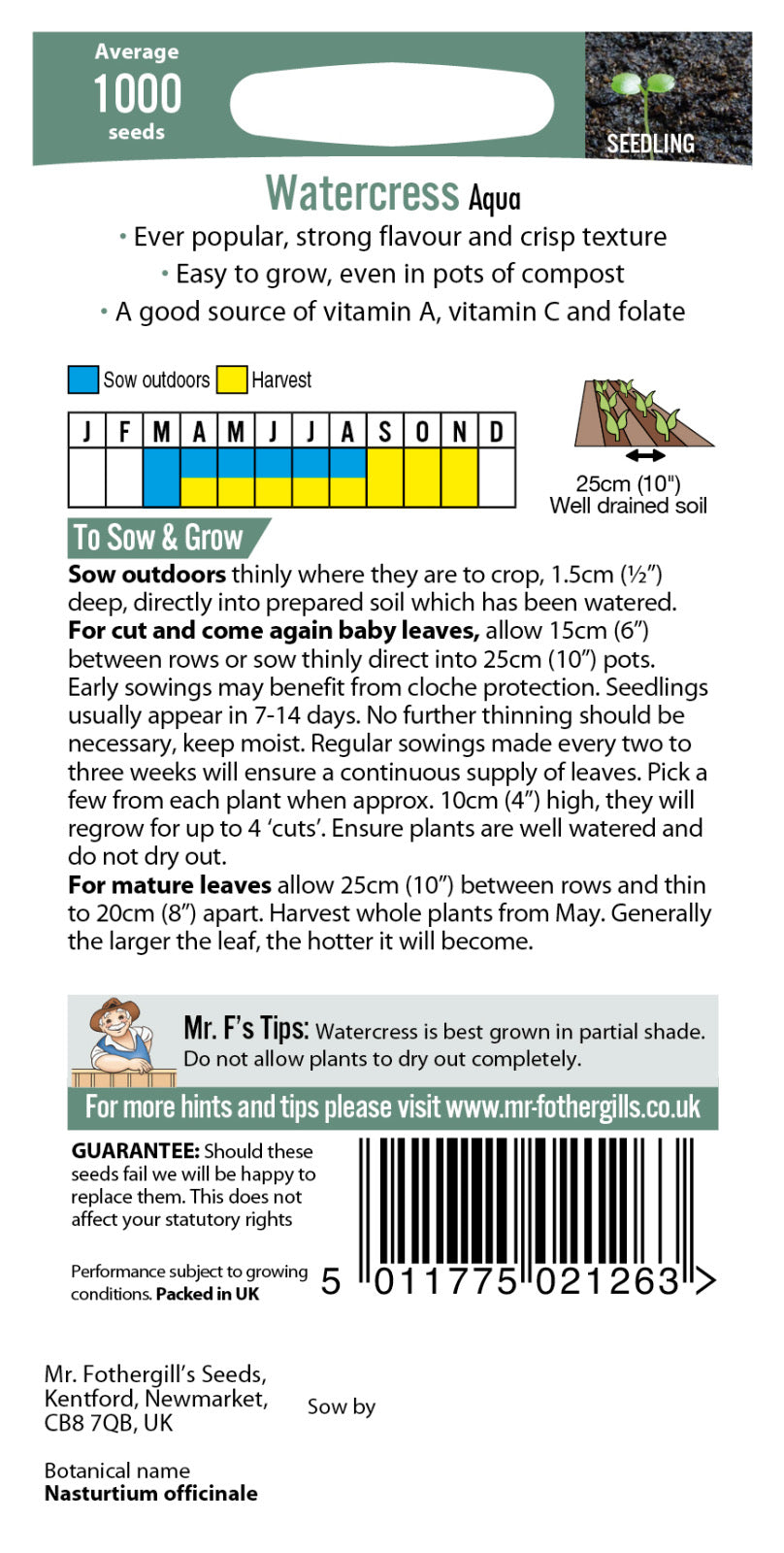 Watercress seeds