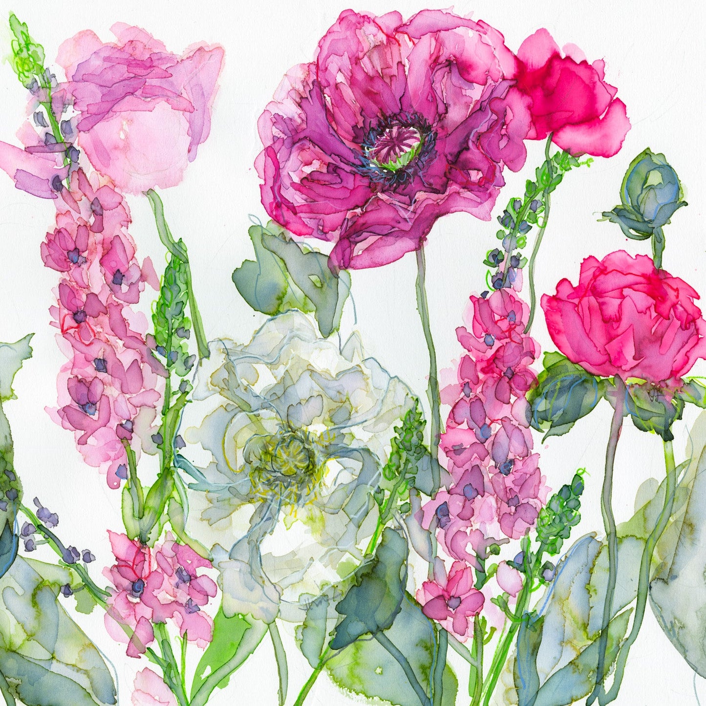 Jessica Trotman floral greeting cards - single