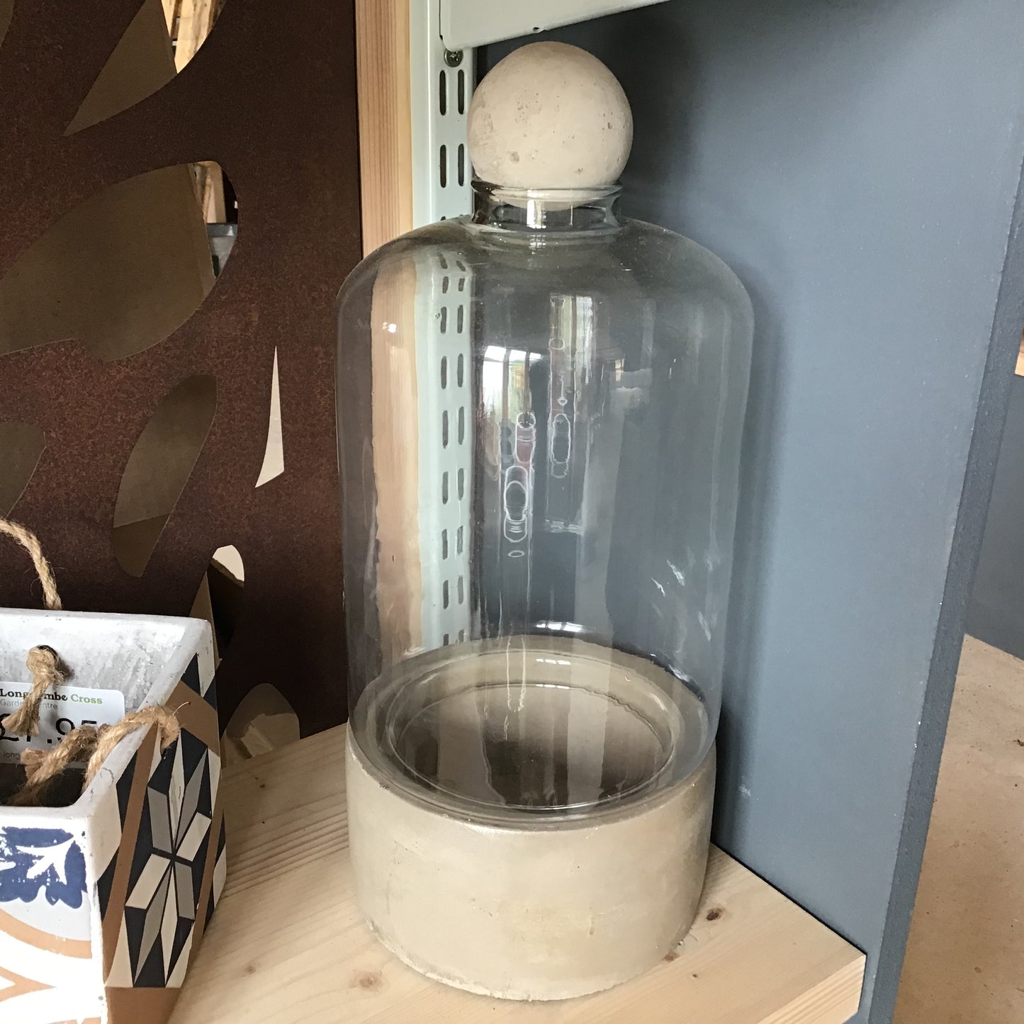Bottle Terrarium Concrete Base (large)