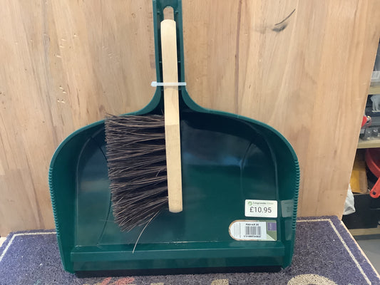 Charles Bentley large dustpan and stiff brush