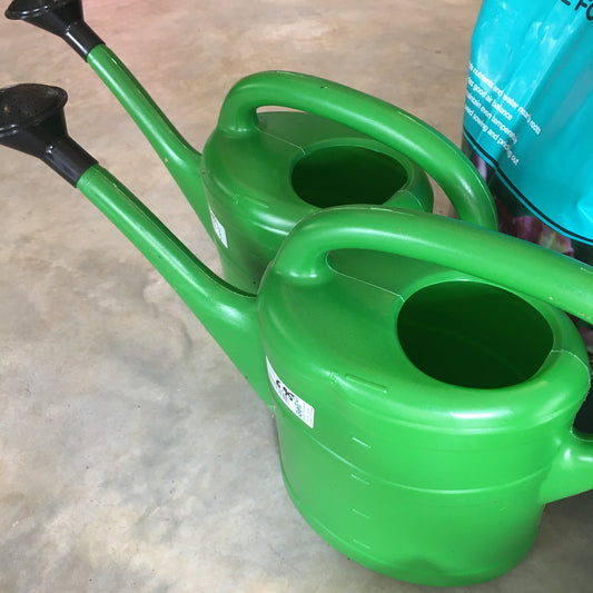 Watering Cans & Rose - Green and Black Watering Cansq