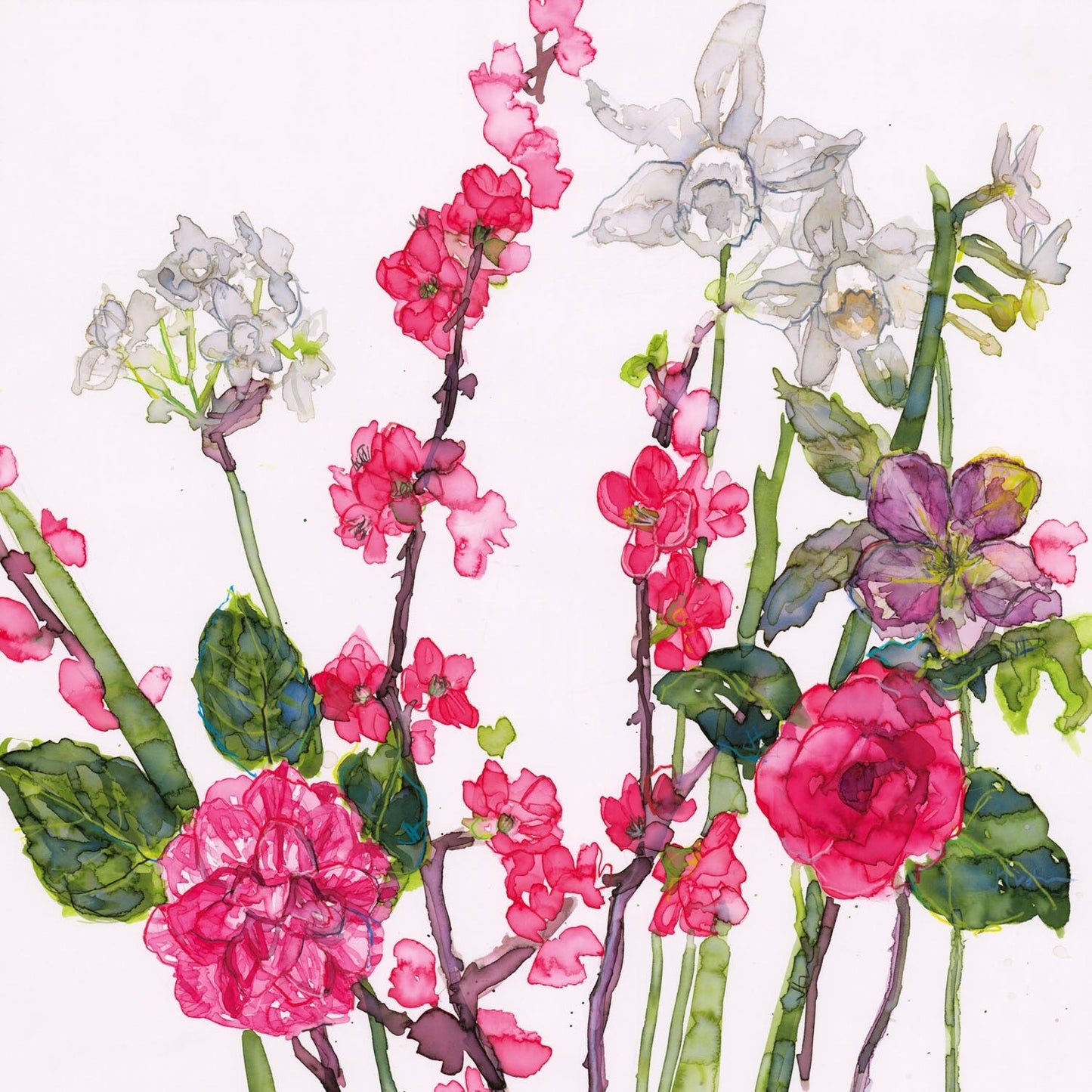 Jessica Trotman floral greeting cards - single