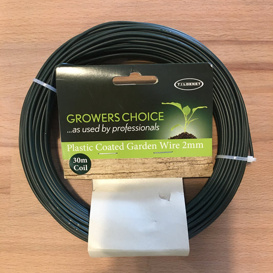 Growers Choice Plastic Coated Garden Wire 2mm (30 metre coil)