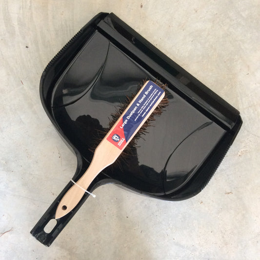 S&J Dustpan & Brush - large black