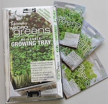 Microgreens Seed Trays - Reuseable with three packets of seeds